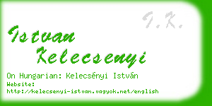 istvan kelecsenyi business card